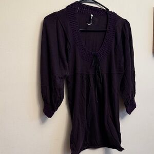 Kokun Elegant dark purple Women's cashmere Top